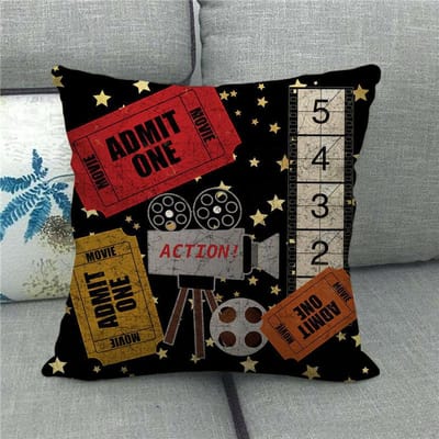 Woondecoratie Filmthema Klapbord Patroon Kussensloop Patroon Kussenhoes Geschikt voor Bank Slaapkamer Auto Kussenhoes 50x50cm