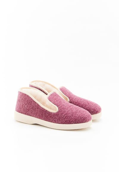 Damart - Charentaise pantoffels met ruit of effen Thermolactyl - Dames - Roze - 36