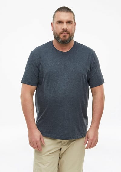T-shirt van zacht gemengd katoenjersey met logo-applicatie s.Oliver