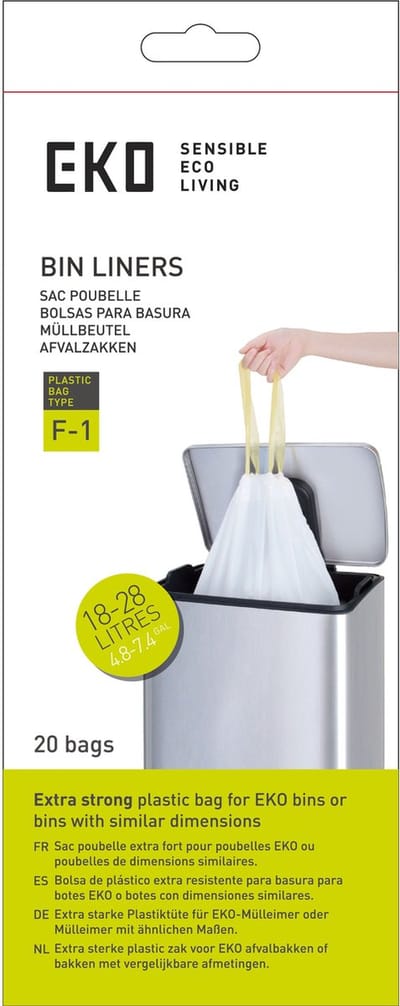 EKO - Afvalzakken 30.3 liter (F1) - Plastic - wit - Afvalzak