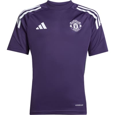 Adidas Manchester United Tiro 25 Training Jersey Truien/Replica's Kinder - Paars - Maat 147 - 152 CM - Poly Mesh