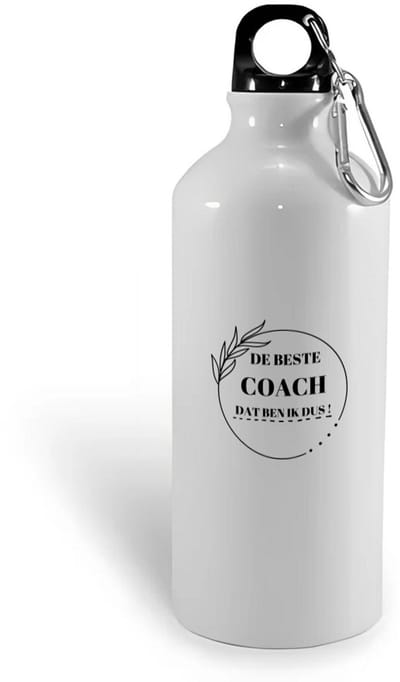 Hacebo® - de beste coach dat ben ik dus waterfles - Coach - beste coach - liefste coach - afscheids cadeau - verjaardag - cadeau - kado - bedankje - water fles - 400ML