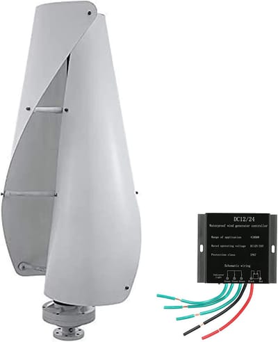 Verticale Windturbine - Energieopwekker - Duurzame Energie - 20 Jaar Levensduur - 12000W Vermogen - Wit