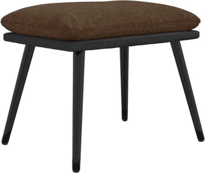 vidaXL Voetenbank 45x29,5x35 cm stof en kunstleer bruin
