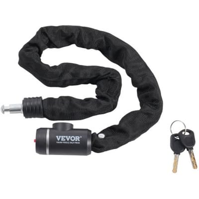 VEVOR 88 cm lange combinatie fietskettingslot met 2 sleutels, robuuste & anti-diefstal hoge beveiligingsfietssloten, perfect voor fiets motor scooter fiets deur hek
