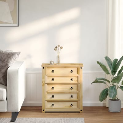 vidaXL - Ladekast - Corona - 80x40x89 - cm - massief - grenenhout