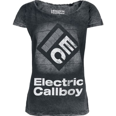 Electric Callboy T-shirt - Square Logo - S tot 4XL - voor Vrouwen - grijs
