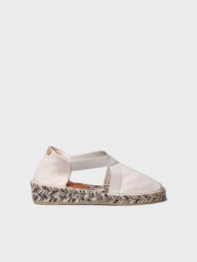 Platte espadrilles voor dames met elastische en veelkleurige zool | ELBA
