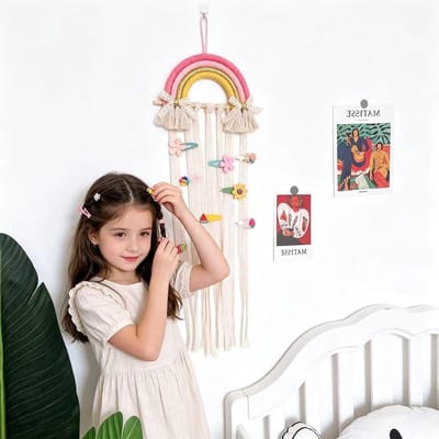 Kleurige Haarspeldhouder voor Meisjes - Wanddecoratie en Organizer voor Baby Haarstrikken en Clips
