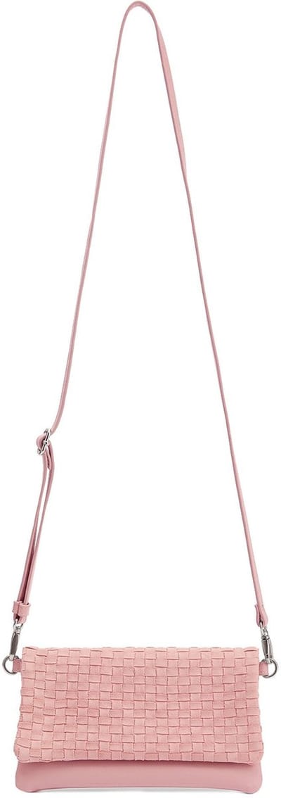 FREDsBRUDER Leren Schoudertas Weave Harmony Clutch Blush Roze