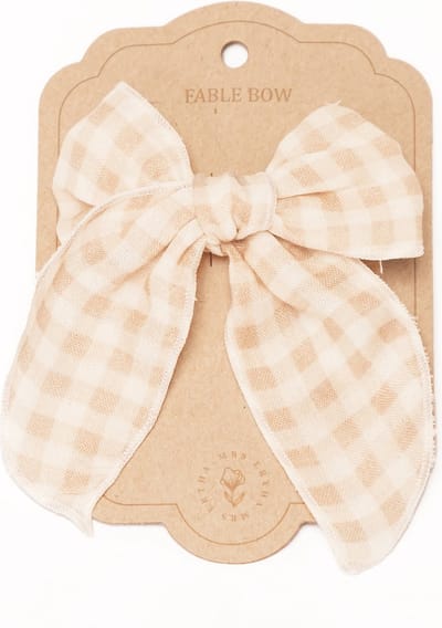 Mrs Ertha Fable haarclip met strik - Soft squares