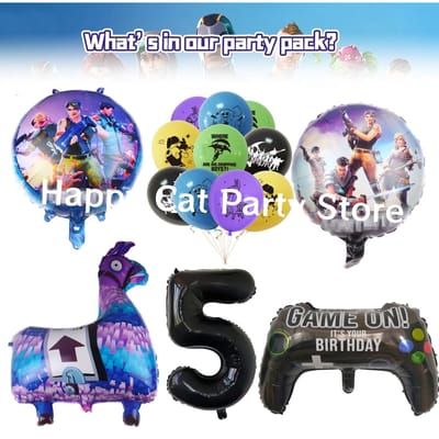 Jeu de tir Fortnition Décoration de fête d'anniversaire Assiette Alpaga Llama de dessin animé Nappe Baby Shower Cadeaux pour enfants Fournitures de fête
