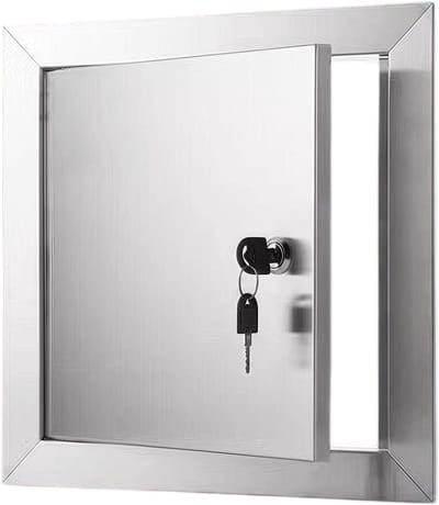 Toegangspaneel RVS - Service luik - Onderhoud Vergemakkelijken - Met slot en sleutel - 4 cm diep - Zilverkleurig