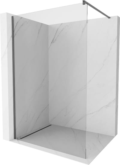 Mexen Kioto douchewand Walk-in 50 x 200 , transparant 8 mm, kanonnenmetaal - 800-050-101-95-00