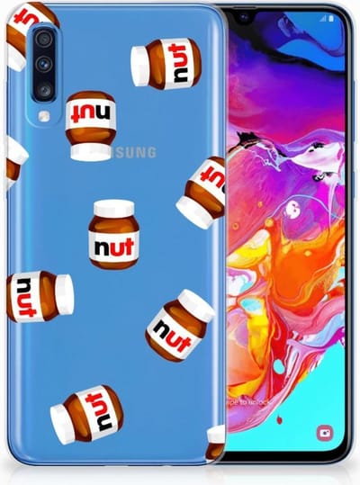 Back Cover voor Samsung Galaxy A70 Siliconen Case Nut Jar