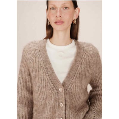 Grace & Mila Saluda gebreid vest beige
