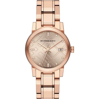 Burberry BU9033 The City Geelgoud Unisex horloge - Zwitsers luxe horloge