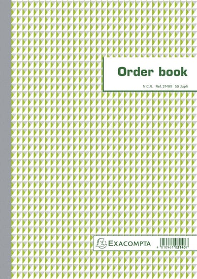 Exacompta 5x Orderbook gelijnd 29,7x21cm 50 blad doorschrijfpapier dupli - - 3140X