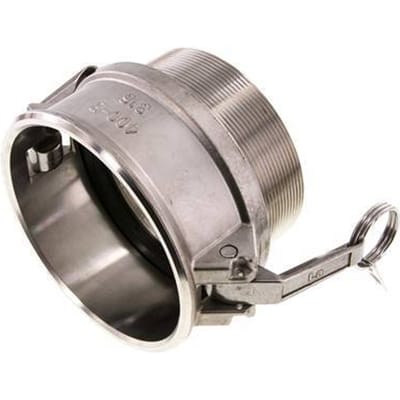 Camlock DN 90 (4'') Koppeling RvsR 4'' met buitendraad Type B MIL-C-27487