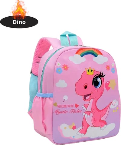 Livano Rugzak - Meisje - Jongens - Backpack - Schooltas - Laptoptas - Roze Dinosaurus