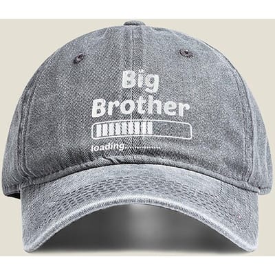 Big Brother Laadt Mode Gewassen Baseballpet Hoed Buitenactiviteiten One Size gray