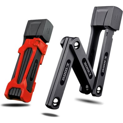 Compact E-bike Vouwslot – 750mm Frame Montage – Broekzakformaat – 4mm Stalen Bars – 720gr - Rood