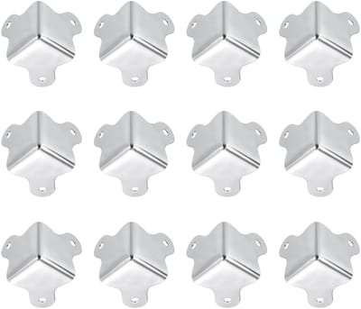 Dailygoods- Hoekbeschermers Metalen 16 Stuks - Decoratieve Hoekbeugel - Randbescherming 30 x 23 mm - Stevig Metaal - Voor Tafels/Kisten/Sieradendozen - Hoekbeugels