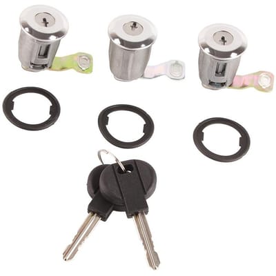 252522 Autodeurslotcilinderset met sleutels voor Peugeot Partner Citroen Berlingo Xsara(#1) wit