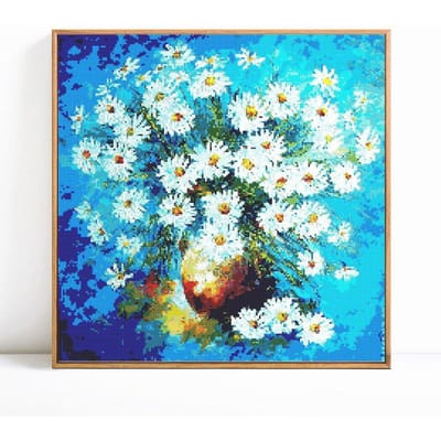 5D DIY volledige ronde bloem Diamond schilderij borduurwerk verkoop Diamond mozaïek afbeelding 30x30 blue