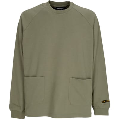 Heren T-shirt met lange mouwen, zak L/s tee, militair groen