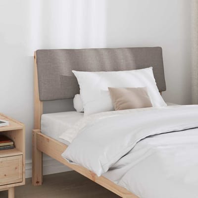 vidaXL - Gestoffeerd - hoofdbord - Taupe - 100 - cm - Massief - grenenhout