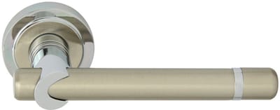 Domino® Deurklink DELPHI-R M6/M9 - Chroom/Nikkel - Deurkruk, Deurbeslag, Deurklinken voor Binnen - Deurbeslag van aluminium - Deurklink voor kamerdeur, kantoordeur, kelderdeur en binnendeur