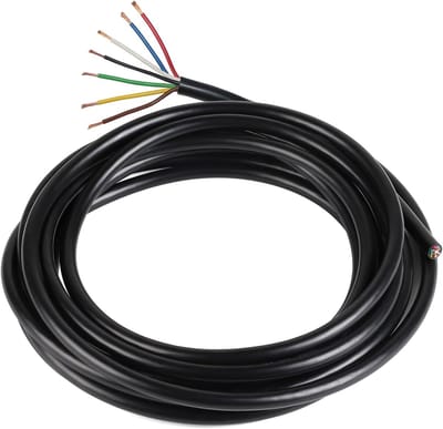 5 m 7-Pins Trailerkabel met 1 mm² Koper Kern - Flexibele 7-Draad Kabel voor Auto, Truck en RV Toepassingen