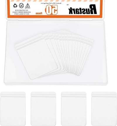 50 Stuks Zelfsluitende Celofaanzakjes 6x8CM - Duidelijke Zakjes voor Koekjes, Snoep en Cadeaus, Herbruikbare Verpakkingen voor Feesten en Kerstmis