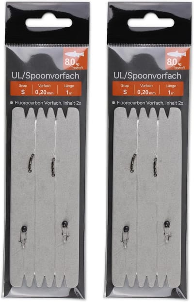 Vissers Voorvakken - Fluorocarbon Lijnen - Vissen Op Roofvis - Bijna Onzichtbaar - 4 Stuks - Transparant