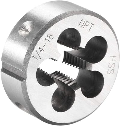 Dailygoods - Cosensi - Dailygoods - 1/4"-18 NPT Verstelbare Draadmatrijs van Gereedschapsstaal