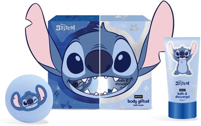 Disney Lilo & Stitch Geschenkset – 2-delig (Bruisbal + Bath & Showergel 75 ml) - Cadeauset - Giftset Waves for Days - Kerstcadeau, Sinterklaas
