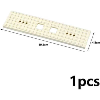 Bouwstenen Trein Basisplaat 6x28 6x24 Noppen Compatibel met MOC 92339 87058 Bakstenen Speelgoed voor Auto & Vrachtwagen white