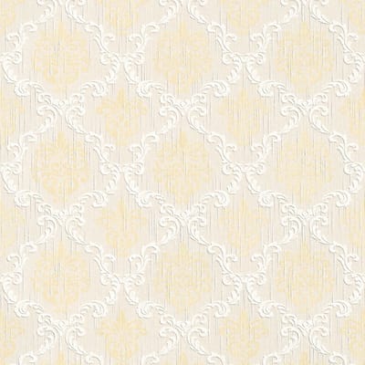 Textiel look behang Profhome 956297-GU textiel behang gestructureerd in textiel look mat crème goud beige 5,33 m2
