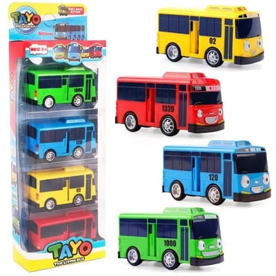 Tayo Minibus Slingsho Krijger Auto Speelgoed Set Doe-het-zelf Baan Tayo Cartoon Auto Speelgoed Collectie Automodel Vakantiecadeau blue