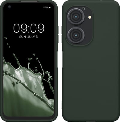 kwmobile telefoonhoesje geschikt voor ASUS Zenfone 10 / Zenfone 9 - Hoesje voor smartphone - Back cover in mosgroen