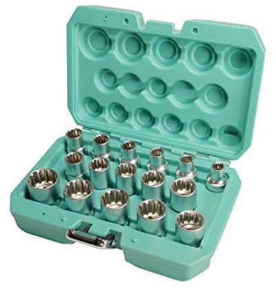 Steeksleutelset 1/2 inch - 16-delig met praktische gereedschapskoffer