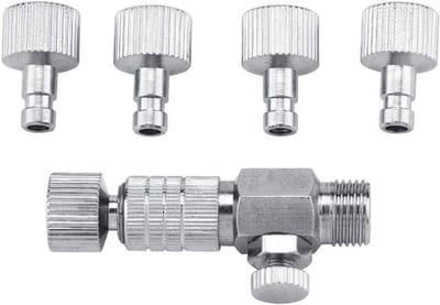 Airbrush Quick Release Adapter Set met 4 Fittingen voor Snelle Ontkoppeling en Accessoires