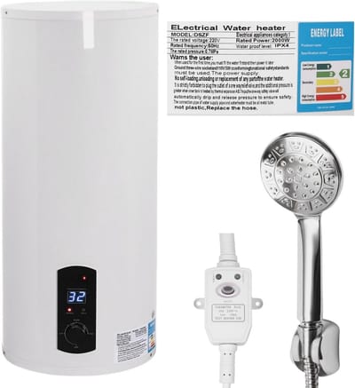 Elektrische Warmwaterboiler 30L of 60L - Zuinige Boiler met Doucheset en Temperatuurdisplay