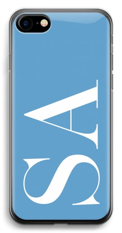 Gepersonaliseerd - Case Company® - Hoesje geschikt voor iPhone SE 2020 hoesje - Monogram N°2 - Soft Cover Telefoonhoesje - Bescherming aan alle Kanten en Schermrand