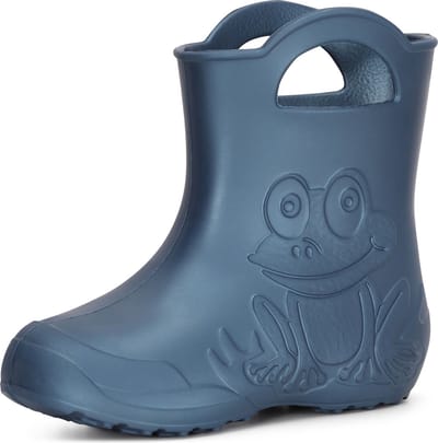 Ladeheid LA-CA-Frog Kinder Regenlaarzen - Rubber - Licht - EVA - Metallic Blauw-2 - 22/23
