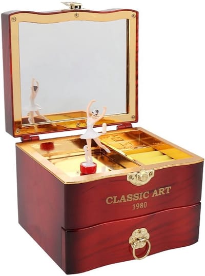 Dailygoody - Muzikale Sieraden Opbergdoos - Vintage Sieradendoos