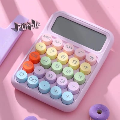 Dopamine Calculator 12-cijferige desktopcalculator Mechanische toetsenbordcalculator Draagbare minicalculator voor thuis, school en kantoor