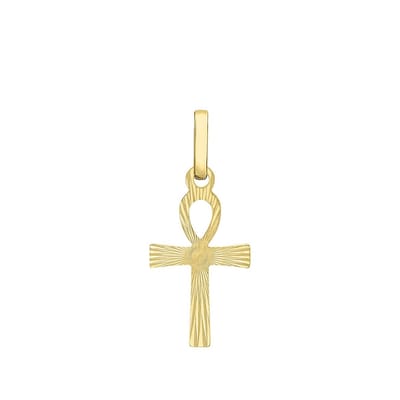 Lucardi Unisex 9 Karaat hanger ankh - Hanger - 9 Karaat - Goudkleurig
