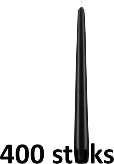 400 stuks dinerkaarsen zwart 245/23 (7 uur)